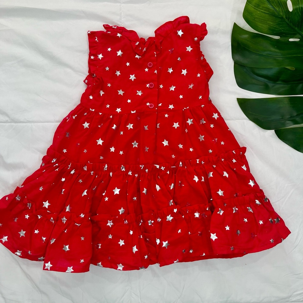 CYNTHIA ROWLEY• Kids Toddler Baby Girls Red Ruffle Star Tiered Dress NWT - Picture 6 of 11